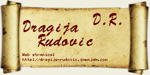 Dragija Rudović vizit kartica